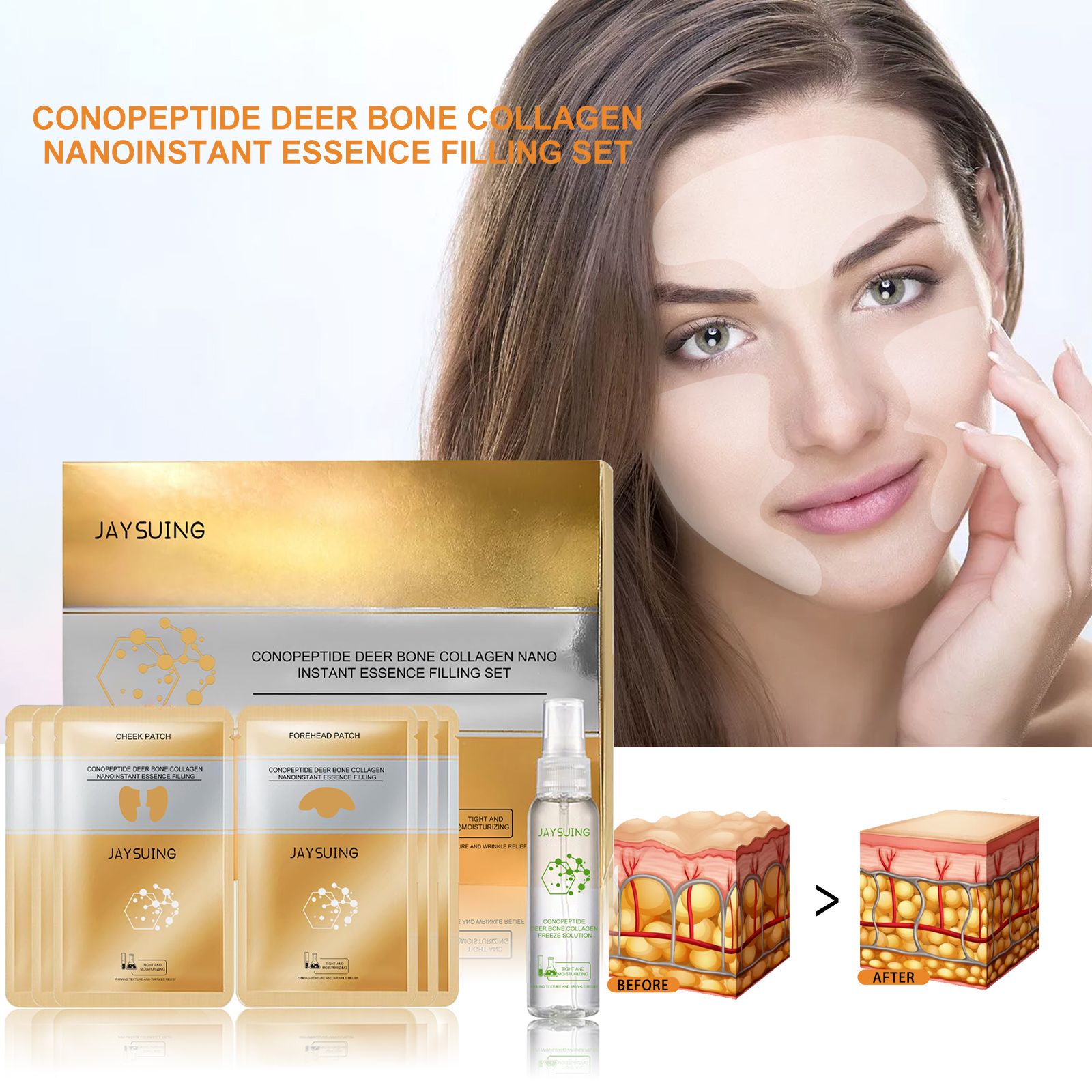 Jaysuing Taro Peptide Deer Collagen Extracts Set Fades Fine Lines