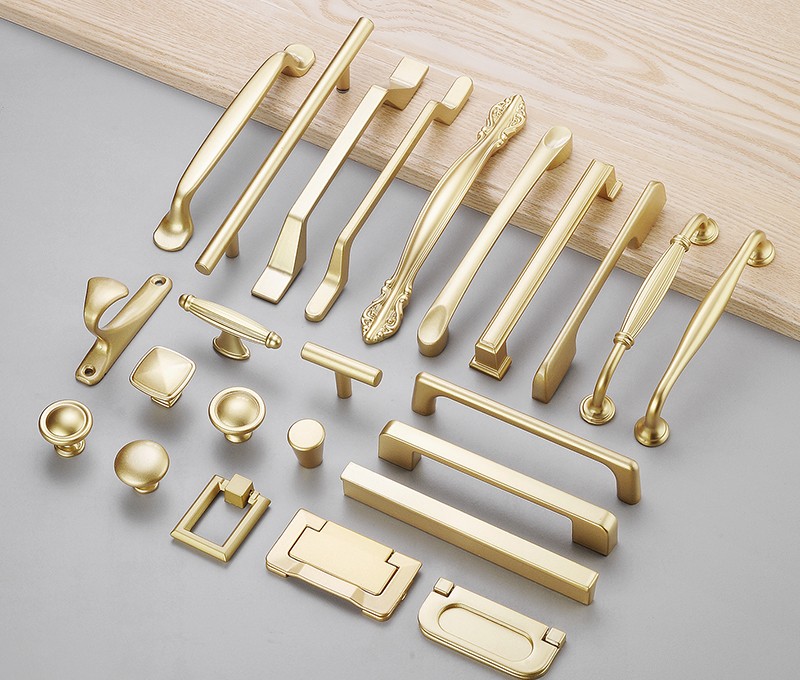 Gold Handle Closet Door Drawer Cabinet Shoe Single Hole