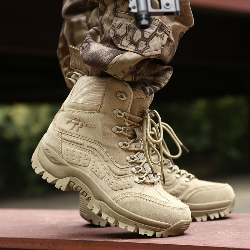 Large Size High Top Outdoor Military Boots