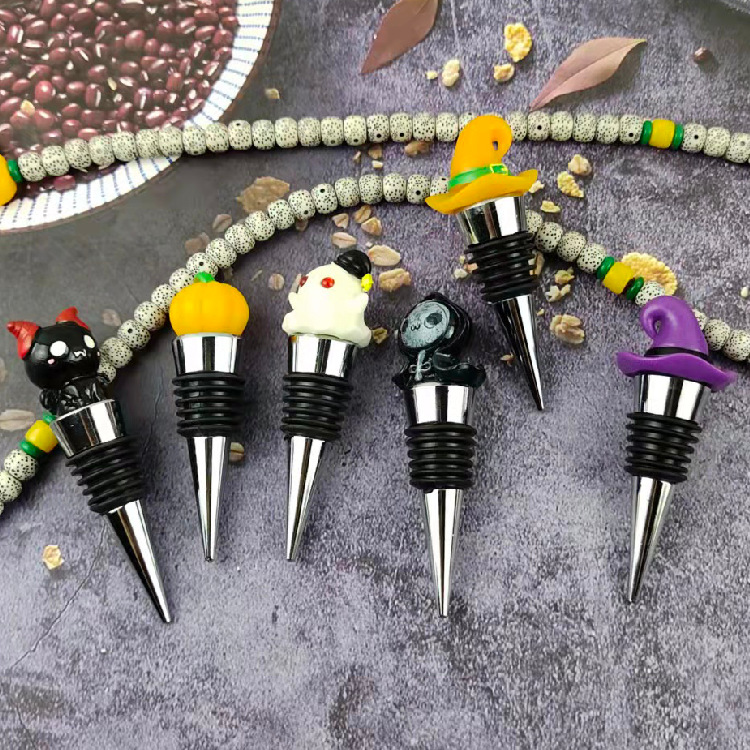 Halloween Sealed Stopper Vacuum Resin Wine Bottle