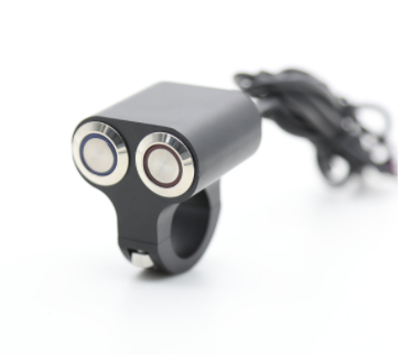 Motorcycle Switch Angel Eyes With Light Self-locking Without Lock Fog