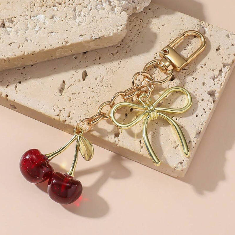 Exquisite Three-dimensional Fruit New Shiny Simulation Cherry Pendant