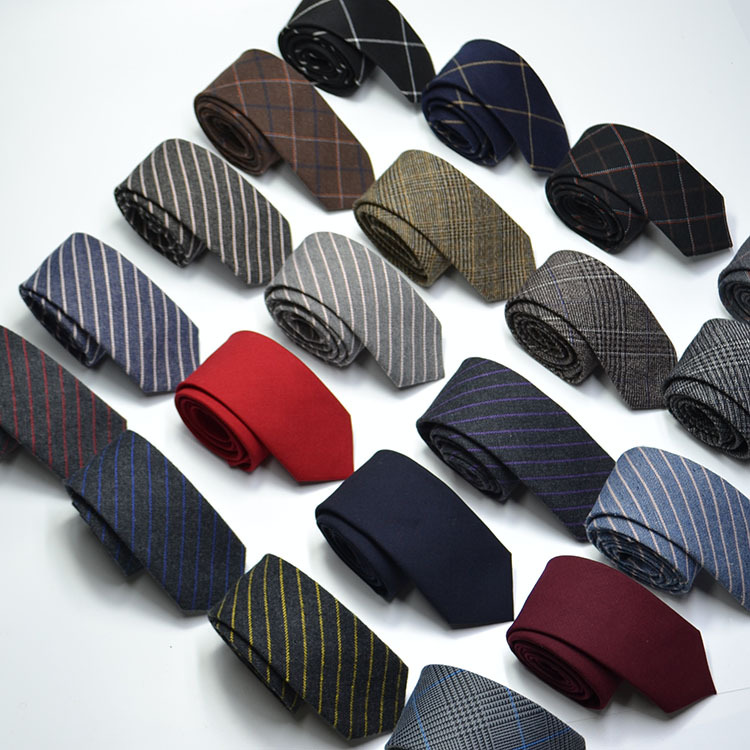 Men's Tie Super Narrow Wool-like Elegant And