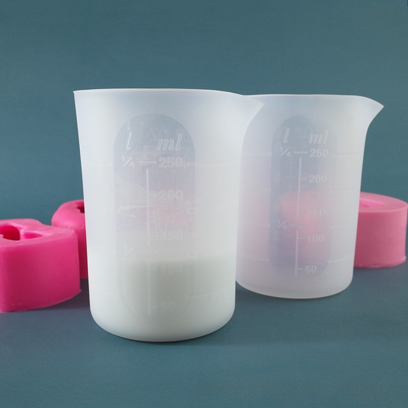Soft Heat-resistant Graduated Glass Silicone Measuring Cup