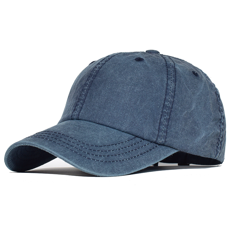 Vintage Washed Cotton Baseball Cap Plain Adjustable Dad Hat Low Profile