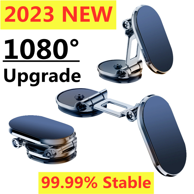 Rotate Metal Magnetic Car Phone Holder Foldable Universal Mobile Stand