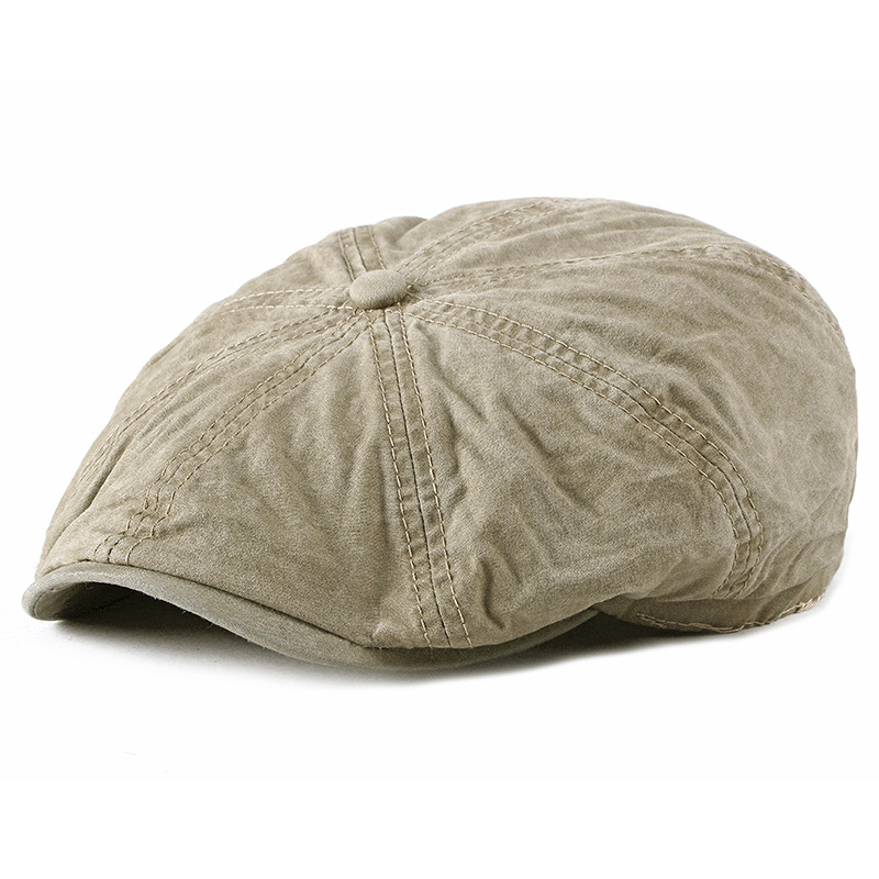 Spring And Autumn New Washed Pure Cotton Men Beret