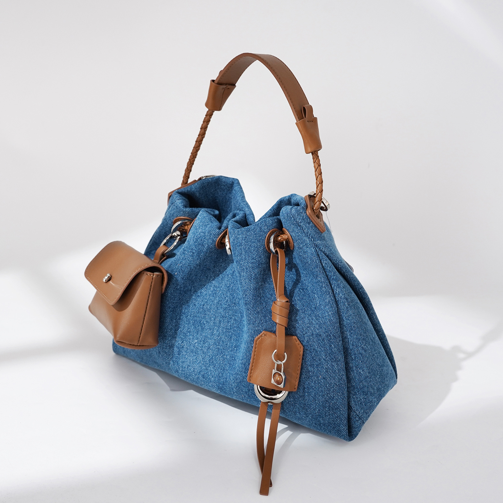 Denim Series Handbag Leather Special-interest Design