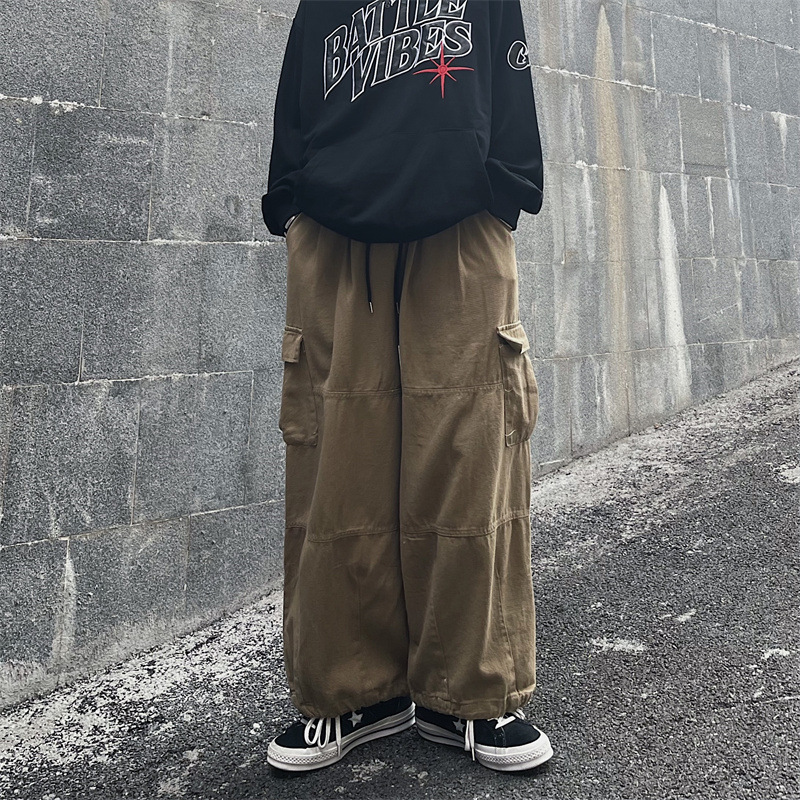 Spring And Autumn Japanese Ins Fashion Brand Straight Loose Wide Leg