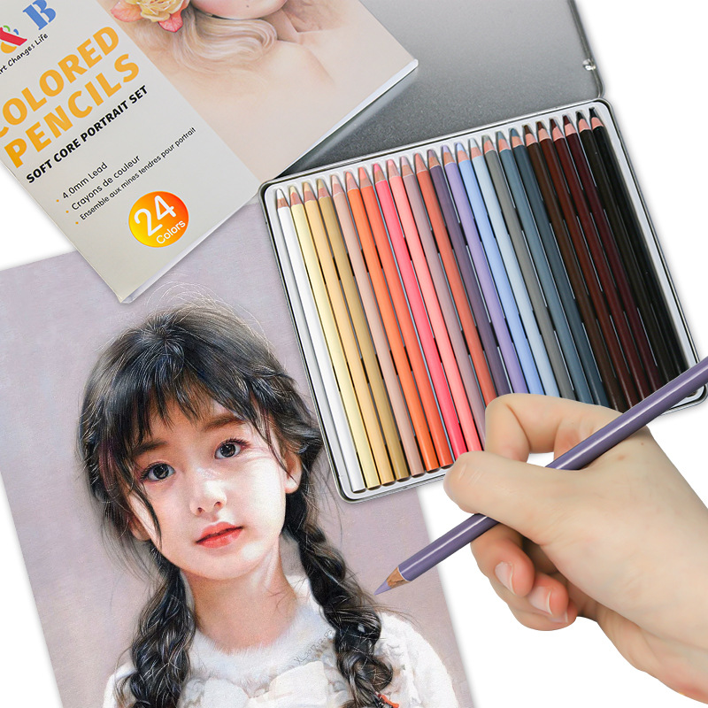 24-color Painting Skin Color Pen Hand-painted Portrait Pencil Oily Art