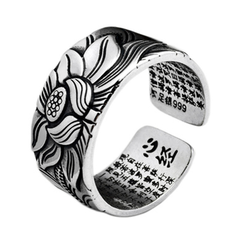Buddhism Jewelry Like Vintage And Old Real Silver Plated Prajna Paramita
