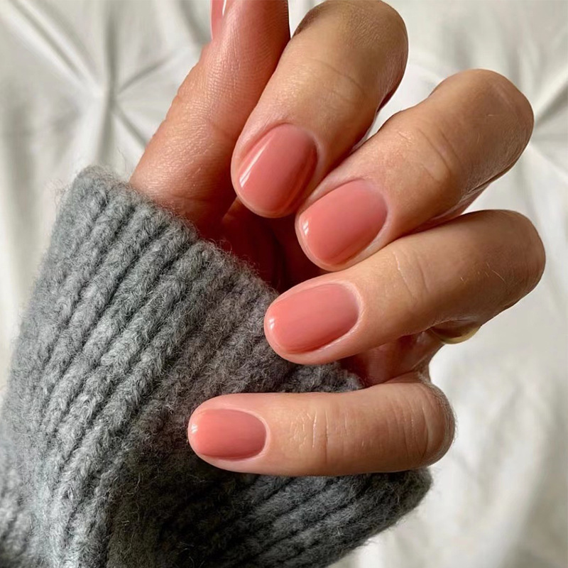 Solid Color Nail Tips Sticker Finished Product Removable Wear Beauty