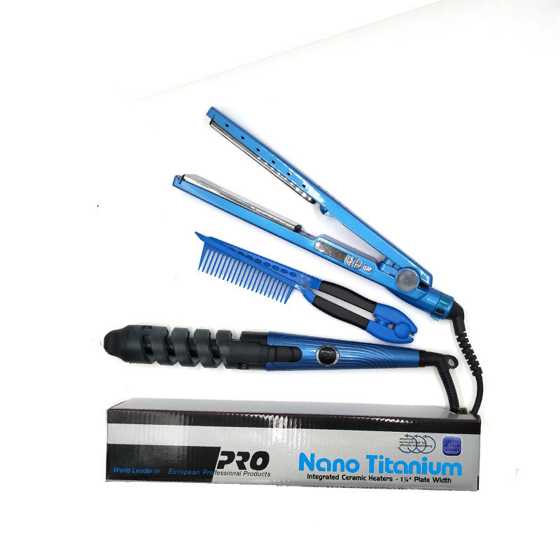 Spiral Curler Comb Set Does Not Hurt Hair Titanium Alloy Splint