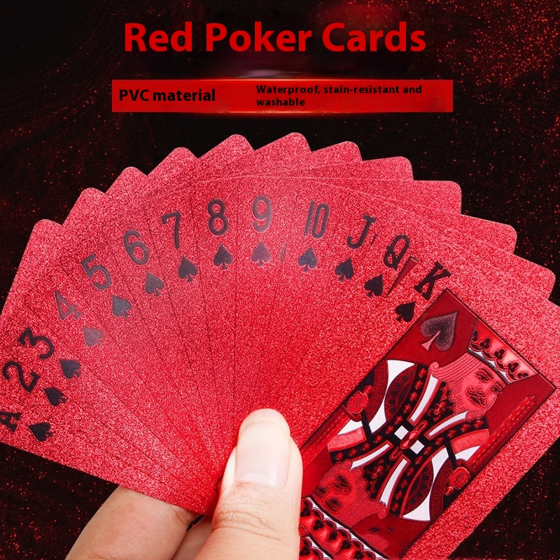 Playing Cards Plastic Waterproof Red Local Tyrant Fighting Landlord For