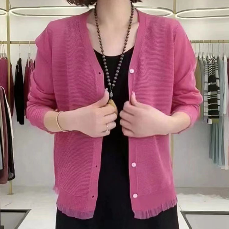 Solid Color Thin Ice Silk Air Conditioning Shirt Loose Casual