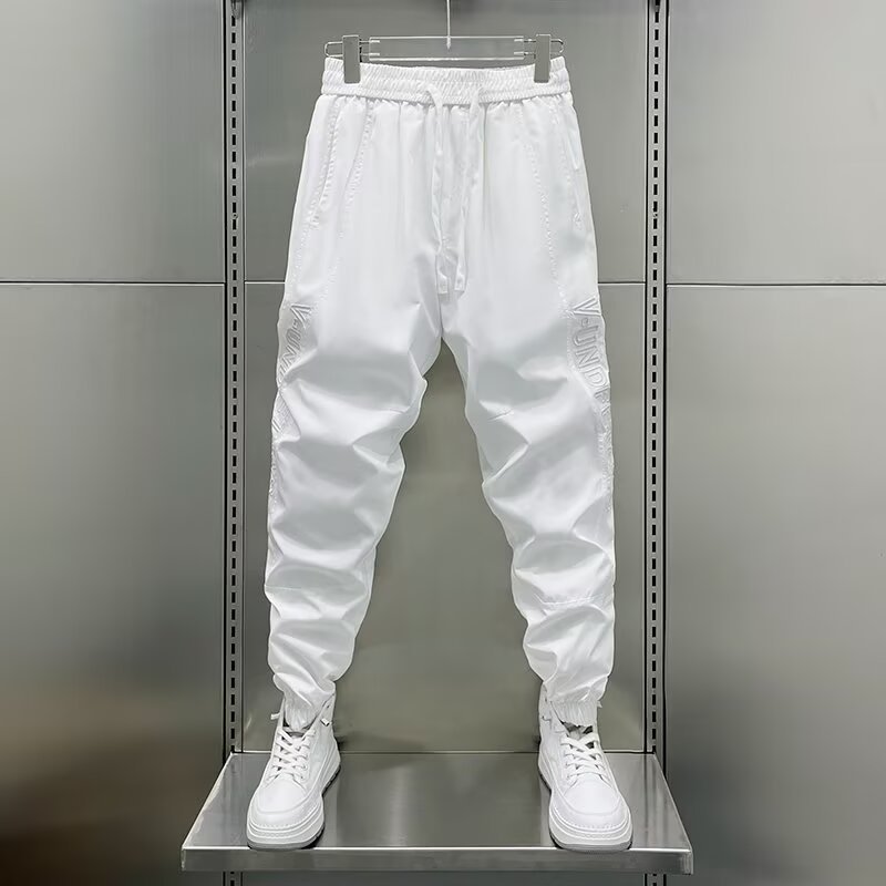 Men's Autumn Quick-drying Solid Color Ankle-tied Sports Pants