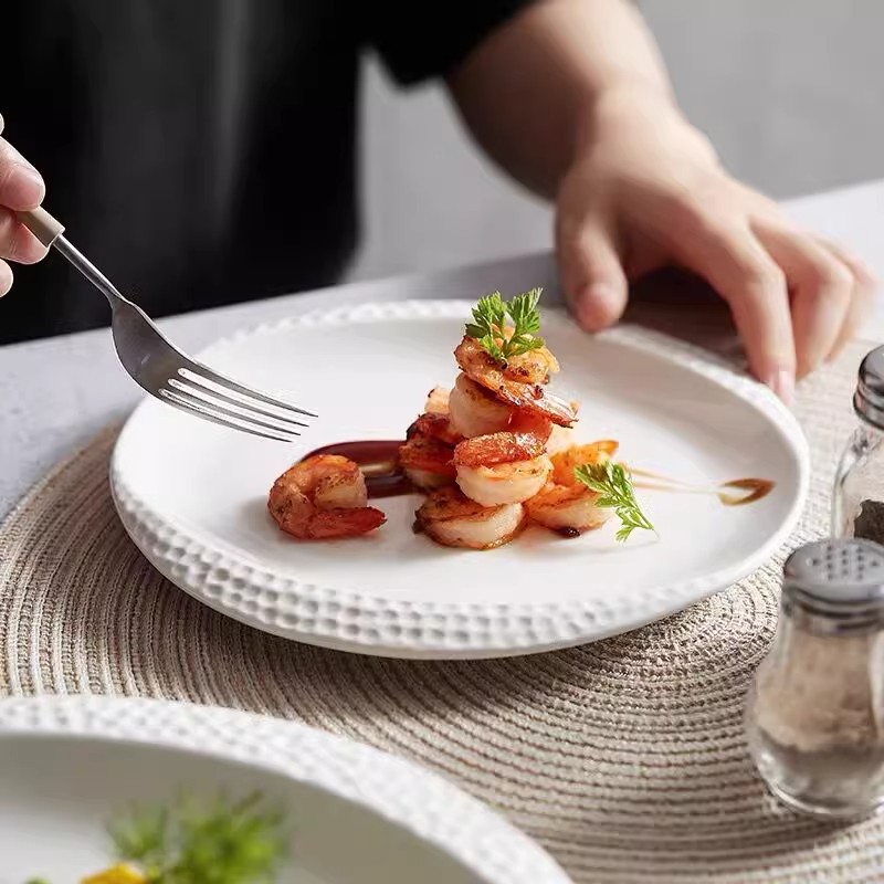 Fashion Personality French White Ceramic Plate