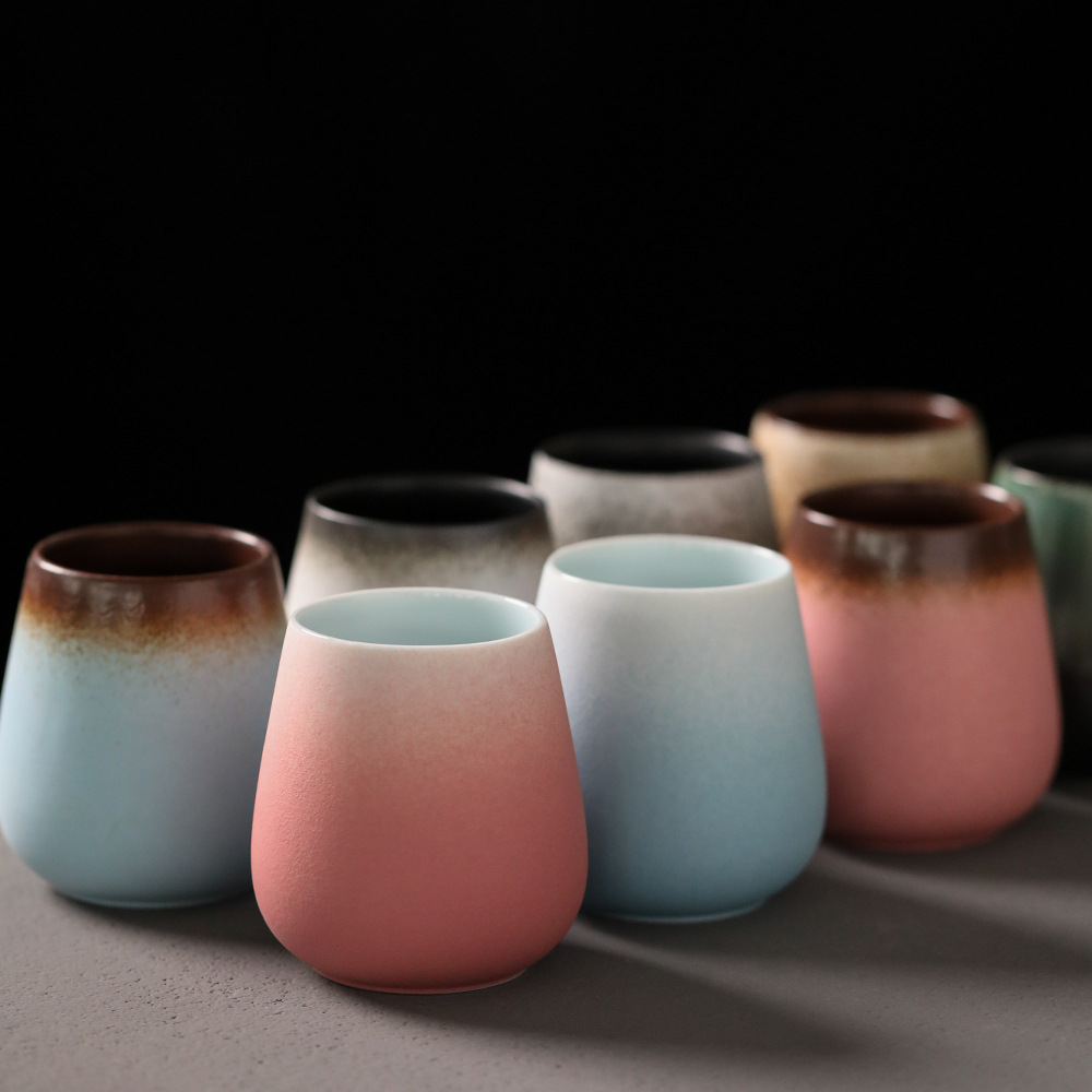 Retro Japanese Style Ceramic Cup Personality Creative Frost Mug