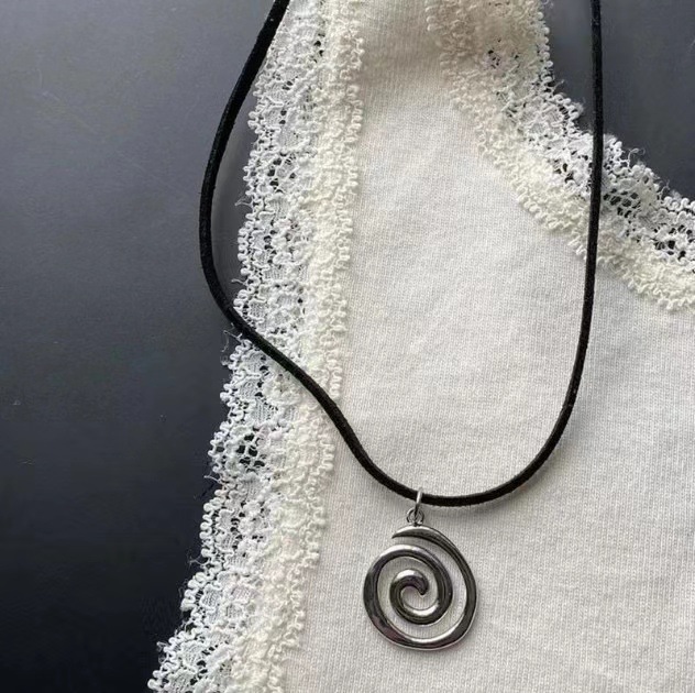 Vintage Handmade Woven Leather String Necklace