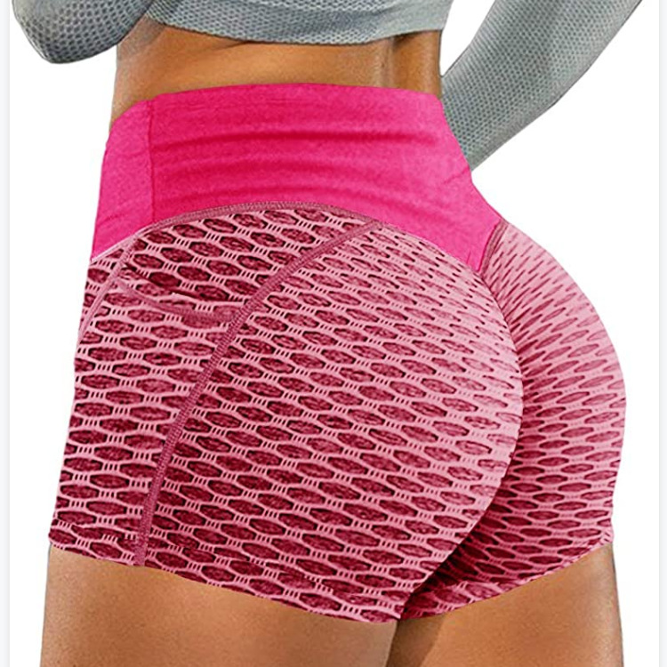 Jacquard Honeycomb Bird Eye Pocket Sports Yoga Fitness Hip Three-point
