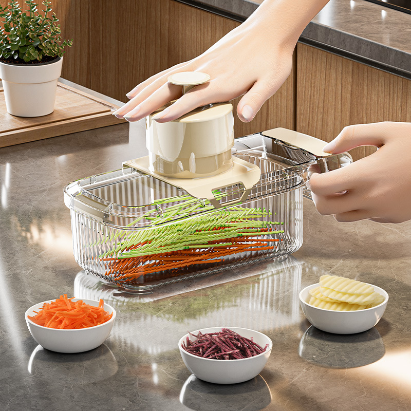 2in1 Multifunctional Vegetable Cutter For Cutting And Draining