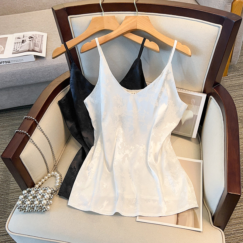 Plus-sized 15000kg Silk Satin All-matching Tank Top Women