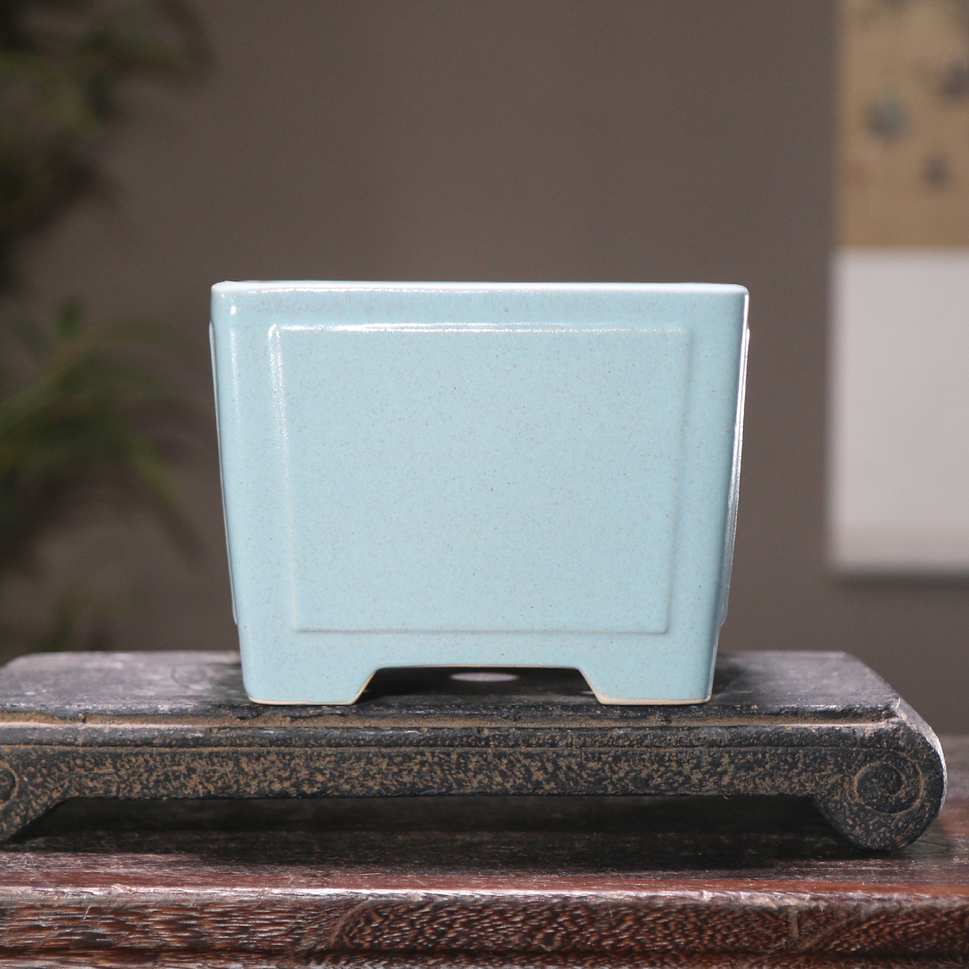 Ceramic Square Japanese Style Purple Sand Flowerpot