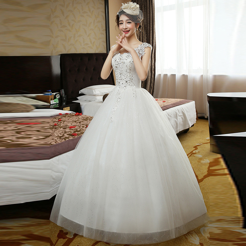 Double Shoulder Bridal Dress
