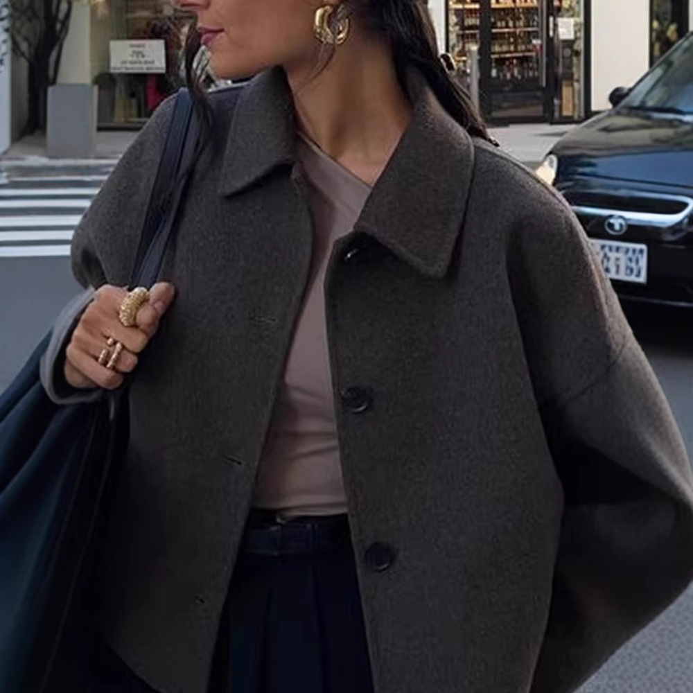 New Women's Fashion Lapel Single-breasted Jacket