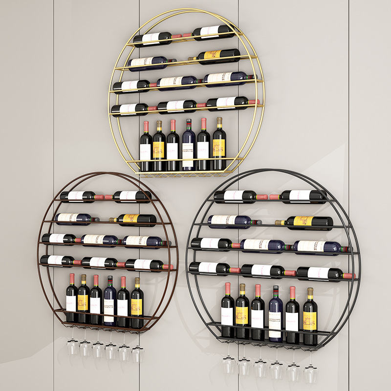 European-style Iron Red Wine Glass Holder Wall-mounted Rack Hanging
