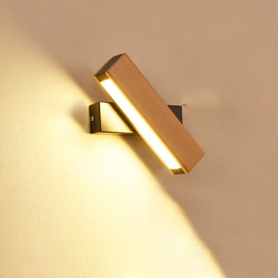 Wooden LED Wall Lamp Modern Adjustable Lighting Bar Restaurant Living