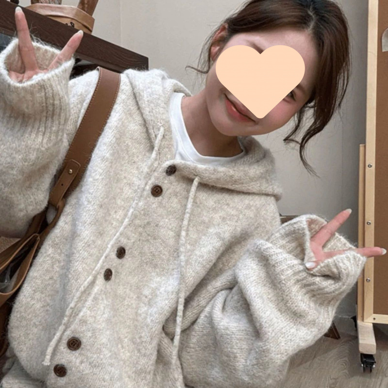 Thickened Korean Style Top With Loose And Lazy Knitwear