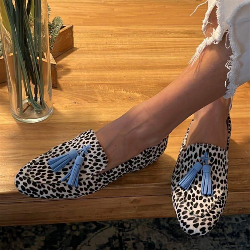 Spring And Autumn Tassel Low Heel Round Head 40-43 Low-cut Plus Size