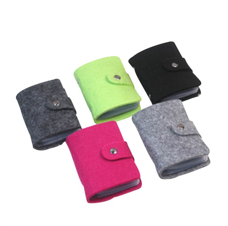 T Korean Version Of Creative Retro Wool Felt 24 Ladies Multi-card Card