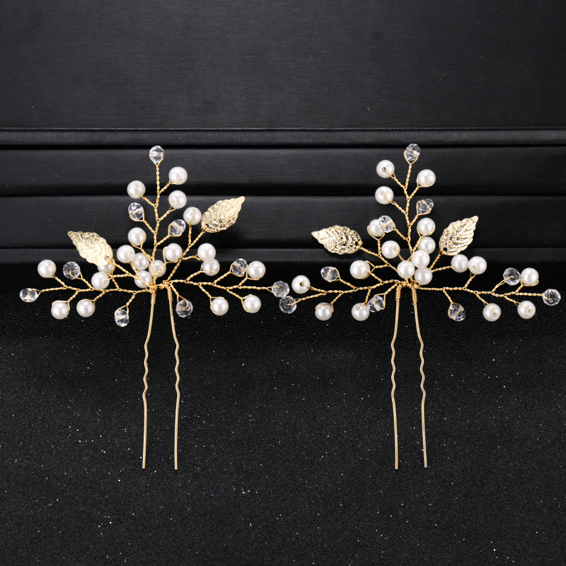 Wedding Jewelry Simple New Bride Headdress Pearl Rhinestone Hairpin Pin