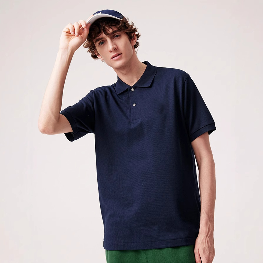 Men's Loose Plus Size Pearl Cotton Lapel Short Sleeve