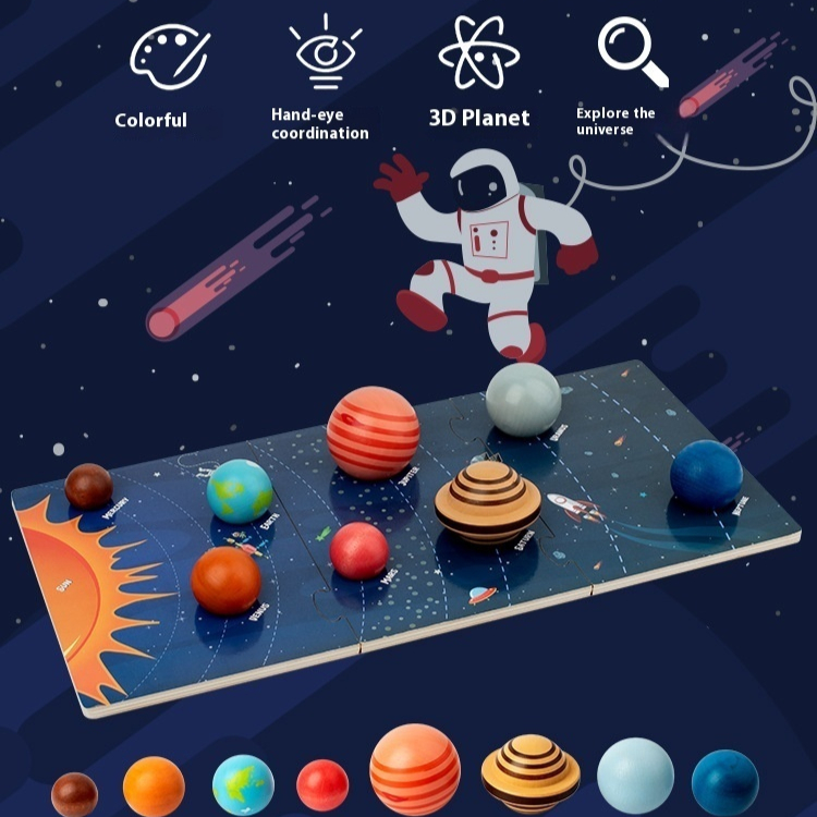 Children's Solar System Eight Planets Cognitive 3D Three-dimensional
