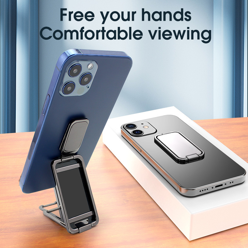 Foldable Mobile Phone Holder Ring Buckle Retractable Desktop Cellphone