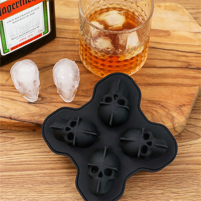 Creative 3D Skull Mold Ice Cube Tray Silicone Soap Candle Moulds Sugar