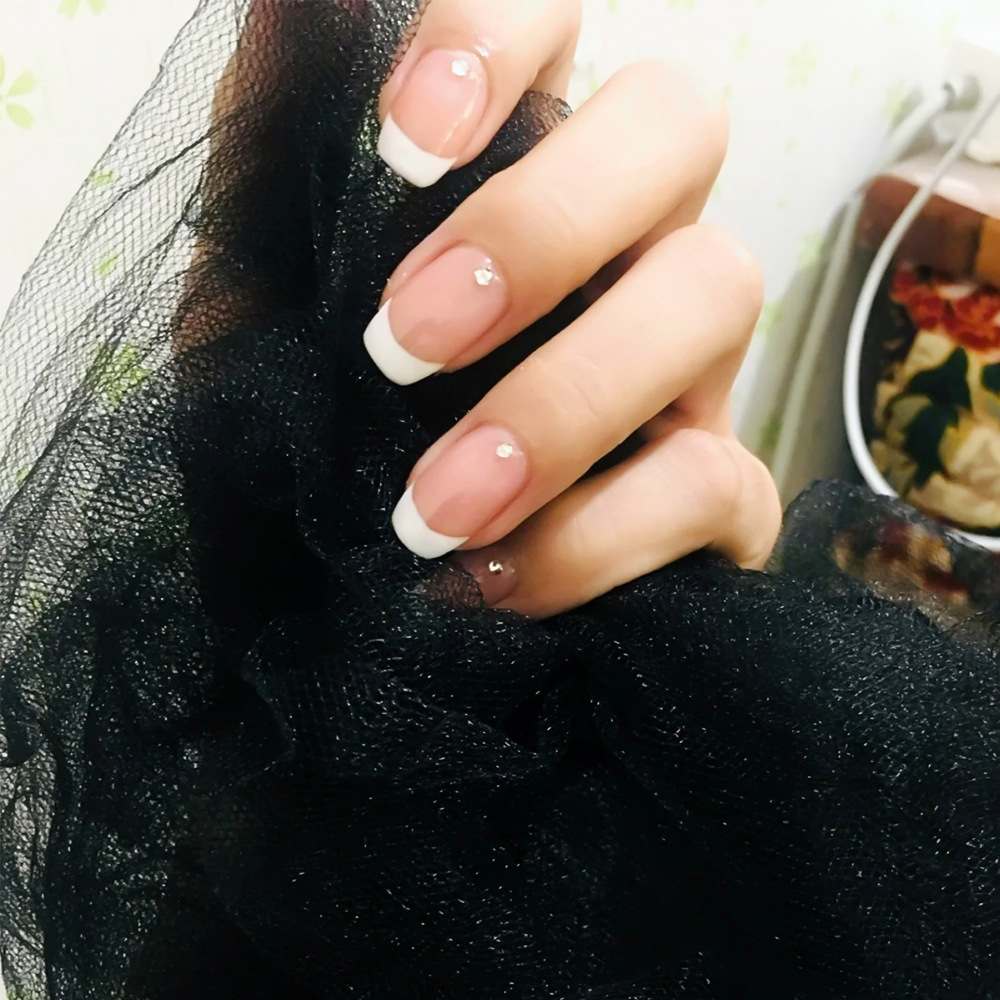 Short Square Armor Piece Wear Nail Sticker