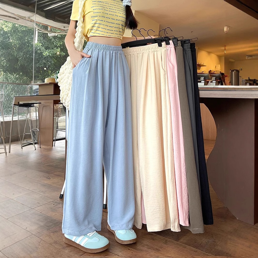 Loose Small Idle Style Walking Pants Casual Wide-leg
