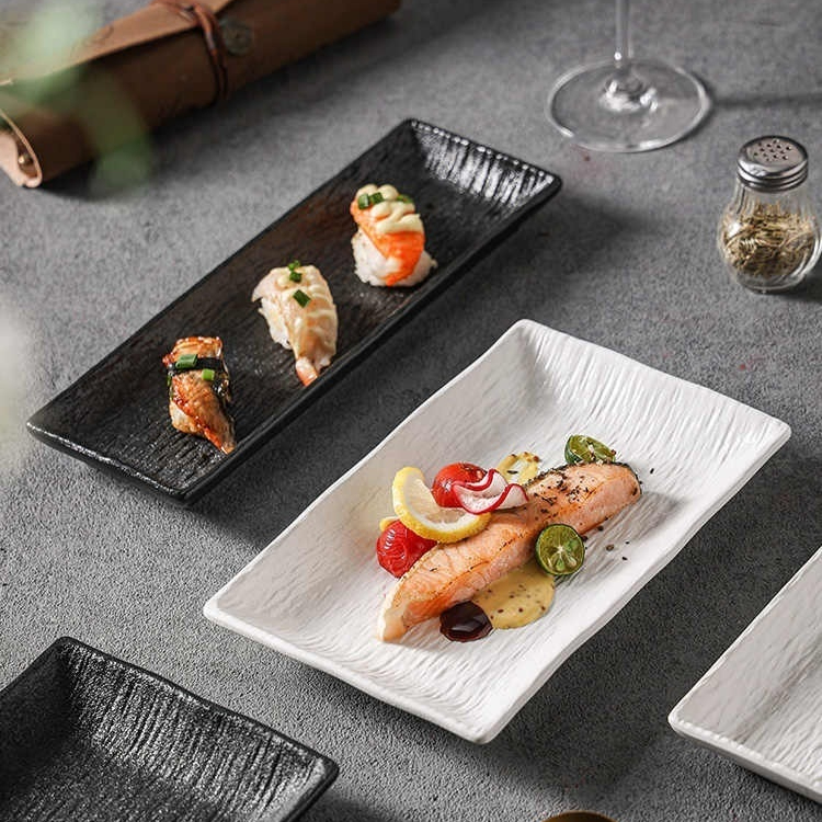 Simple Rectangular Ceramic Sushi Plate