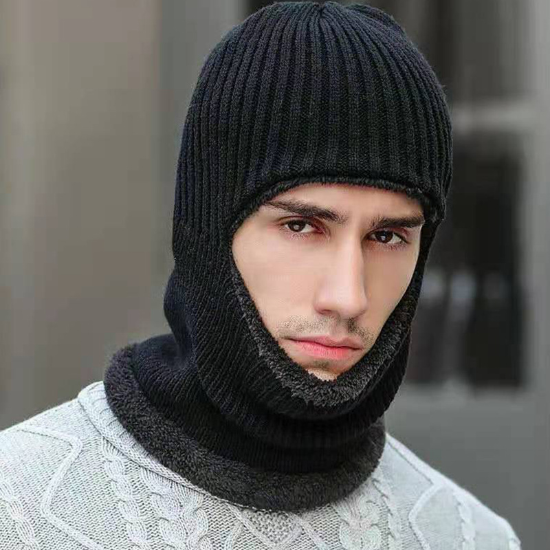 Winter Warm Unisex Dome Brimless Terry Neck Protection Thickened Flat