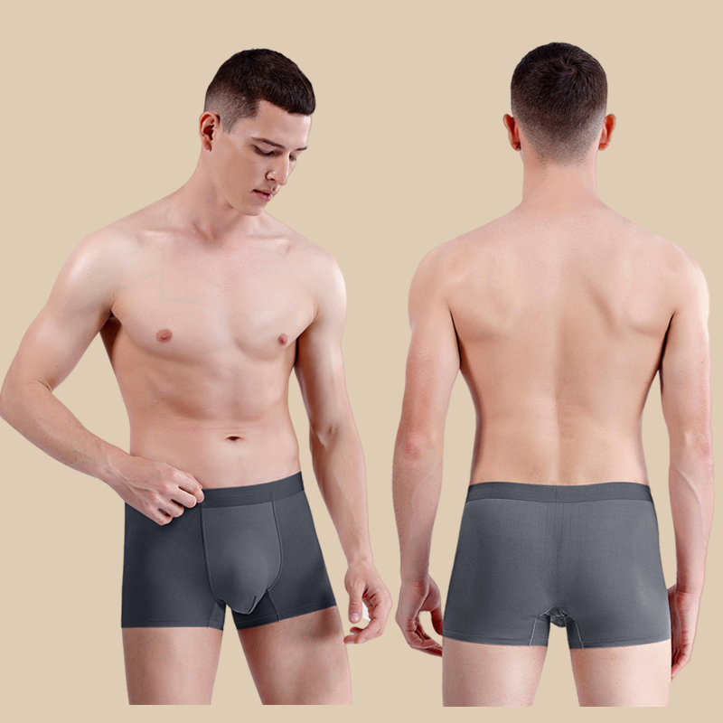 No Trace Ice Silk Men's Underwear With Standard Antibacterial Breathable