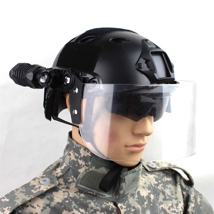 Transparent Windproof Lens Explosion-proof Guide Rail Mask Helmet Face