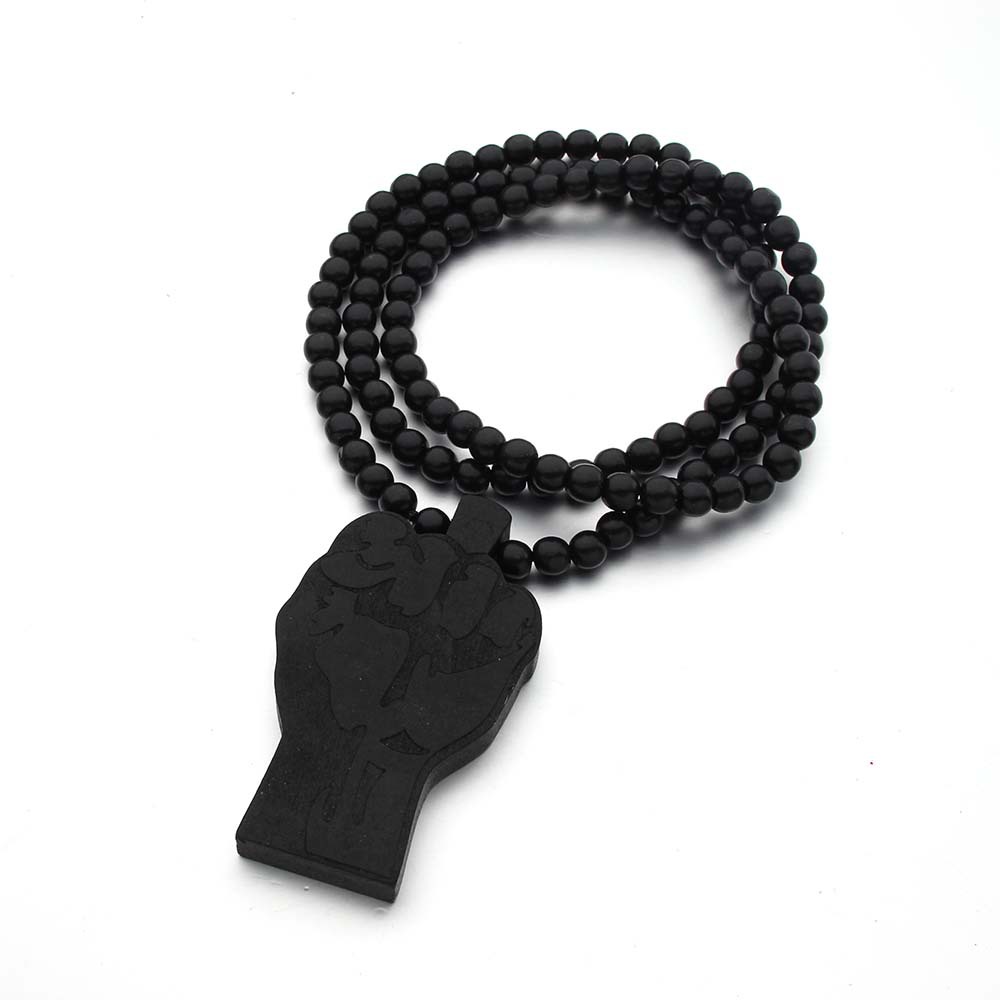 Fist Wooden Necklace