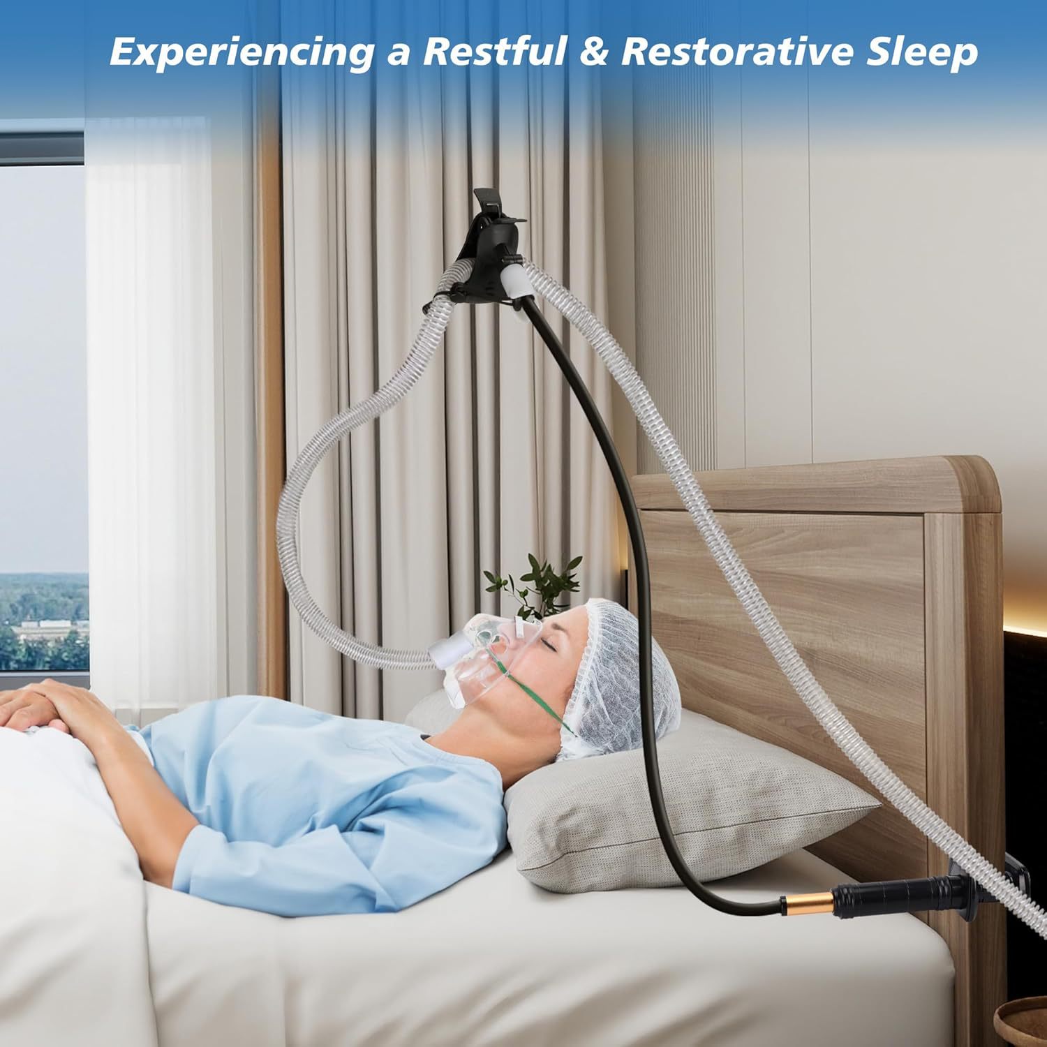 Hospital Home Bedside Fixed Ventilator Hose Bracket