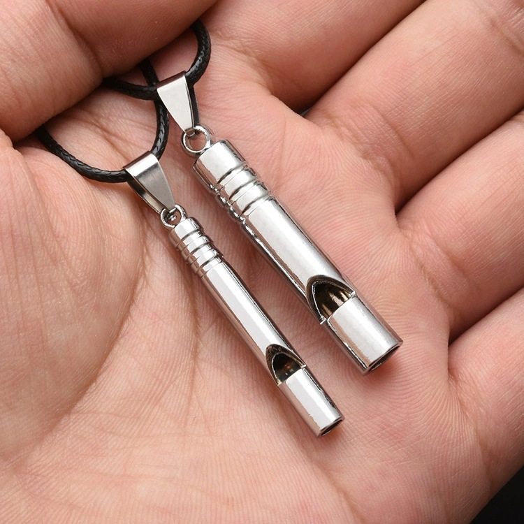 Retro Anti-titanium Steel Whistle Keychain Hanging