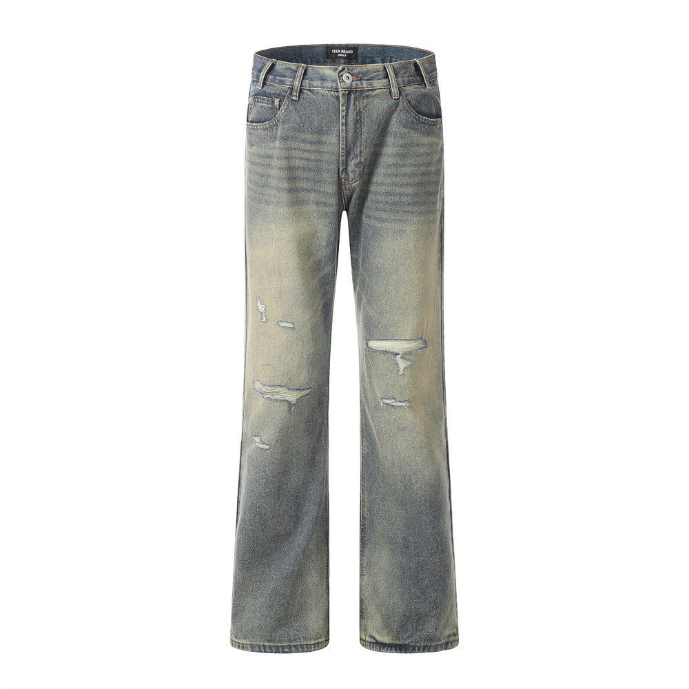 Punk Ripped Jeans Men's Trousers Retro