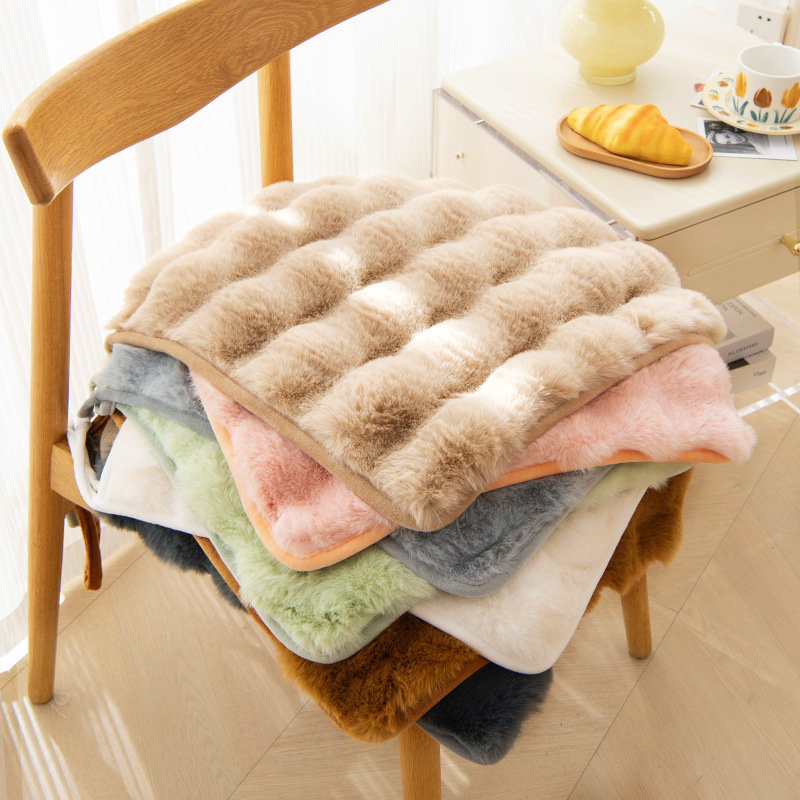 Bunny Cashmere Warm Cushion Office Long Sitting Artifact Thickened